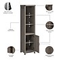 Bush Furniture Knoxville 72"H 5-Shelf Bookcase with Door, Restored Gray (CGB118RTG-03)~#|#~9B06D2C8-27D6-4DAA-9C6E7CB071A1211F_sc7