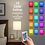Simple Designs 19.5" LED Table Lamp, Brushed Steel/White Shade (LT2024-WHT-CCLB)~#|#~9B09F5F9-3201-440B-8D574E242A024695_sc7