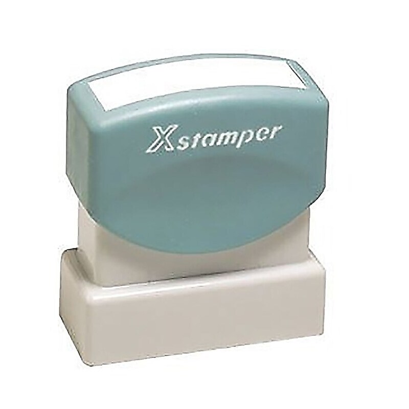 Xstamper 2-Color Title Stamps, "ENTERED" Blue/Red Ink (036031) image 1