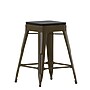 Flash Furniture Cierra Industrial Metal Counter Height Stools without Back, Gunmetal/Black, 4-Pieces/Pack (4ET32024GNRPL2B)~#|#~9B114918-03C8-4902-8804C331D7ACDD75_sc7