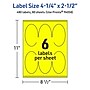 Avery Oval Laser/Inkjet Multipurpose Labels, 4.25" x 2.5", Neon Yellow (480/Box)~#|#~9B133237-79D3-453C-89869E22560506E9_sc7