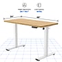FlexiSpot E2 48''W Electric Rectangular Adjustable Standing Desk, Maple/White (E2W4824M)~#|#~9B166B88-3E9F-4D7A-9D1E1456CCF66577_sc7