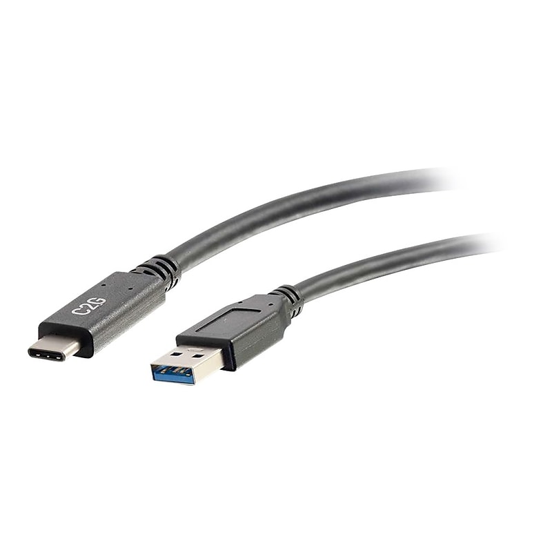 C2G 10' USB A to C Cable, Black (28833) image 1