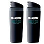 Baudville "Teamwork, Achieving More When We Work Together" Plastic Double Wall Insulated, 16 oz., 2/Pack (1393269P231)~#|#~9B1696AF-84D3-4D1E-87DB96E11BAED499_sc7