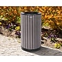 Alpine Industries Steel Outdoor Trash Can with Open Lid, 32 Gallon, Gray (ALP4400-01-GRY)~#|#~9B16F29B-5E50-4C19-A38EFD8C2AA491A7_sc7