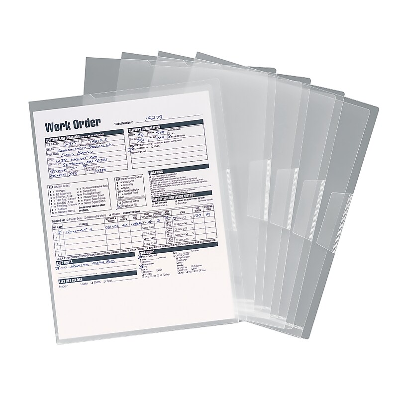 Smead Organized Up® File Pocket, Letter Size, Clear, 5/Pack (85751) image 1