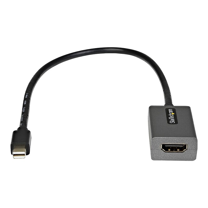 StarTech 1' Mini DisplayPort to Display Port Audio/Video Monitor Cable, Black (MDP2HDEC) image 1