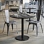 Flash Furniture TopGuard 31.25" Round Wood Dining Table with Round Base, Black Faux Marble/Black Base (STRD31BMATR18)~#|#~9B206FBD-4C5E-407E-B04F3E8BBA432A1B_sc7