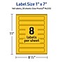 Avery Laser/Inkjet Rectangle Multipurpose Labels, 1" x 7", Bright Yellow, 160/Pack (94225)~#|#~9B218E16-A000-41B2-8573A0EDE500892E_sc7
