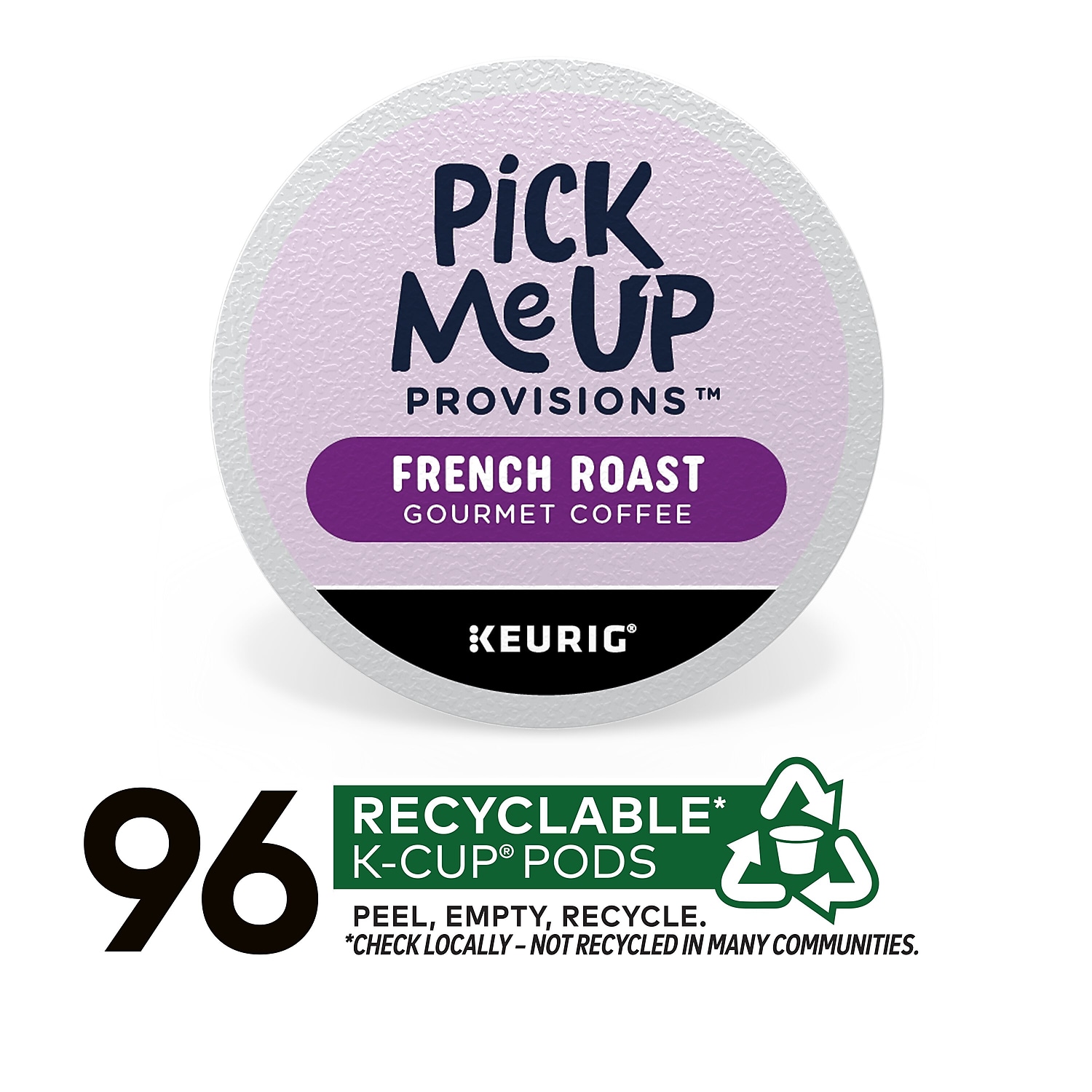 Pick Me Up Provisions French Roast Coffee Keurig K-Cup Pods Dark Roast 96/Carton - Picture 3 of 8