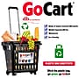 Dbest GoCart Grocery Shopping Cart Laundry Basket on Wheels, Black (01-520)~#|#~9B29312F-2F06-4F74-9BDABAF25517E9BE_sc7