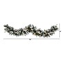 Nearly Natural 6' Flocked Mixed Pine Artificial Christmas Garland with 50 LED Lights, Pine Cones and Berries (W1130)~#|#~9B2A4580-84E9-478A-8BFF938CD946FEF2_sc7