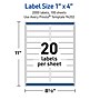 Avery Rectangle Laser Multipurpose Labels, 1" x 4", White, 2000/Box (19479399207)~#|#~9B2E82FC-7251-4E7E-AFB985E00FDDEDAC_sc7