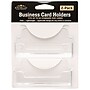 Excello Global Products Horizontal Card Holder, 3" x 2", Horizontal, Table Top/Countertop, Clear Plastic, 2/Pack~#|#~9B2FBA0F-A65C-4A2E-9322EE31588701DB_sc7