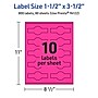 Avery Cigar Laser/Inkjet Multipurpose Labels, 1.5" x 3.5", Neon Magenta (800/Box)~#|#~9B30BCD3-64E9-4034-A2AE1705C251EB4F_sc7