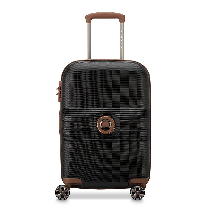 Delsey Flanerie 20" Hardside Carry-On Suitcase, 4-Wheeled Spinner, TSA Checkpoint Friendly, Black (40303180520T9) image 1