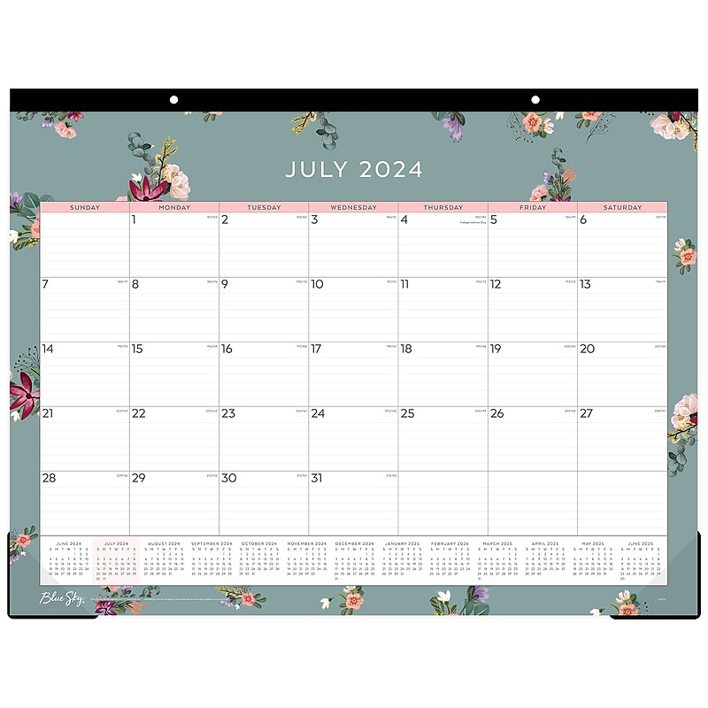 2024-2025 Blue Sky Greta 22" x 17" Academic Monthly Desk Pad Calendar (136476-A25) image 1