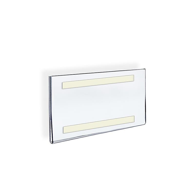 Azar Sign Holder, 8" x 8", Horizontal, Wall Mounted, Clear, Plastic, 10/Pack (AZA122014) image 1
