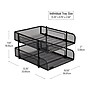 Mind Reader 2-Tier Stackable Paper Desk Tray, Metal Mesh, Black, 2/Set (2CSTACK2-BLK)~#|#~9B4C7424-07AF-467C-A5D6EE947D35436A_sc7