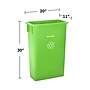 Alpine Industries Polypropylene Recycling Bin, 23 Gallon, Lime Green , 3/Pack (ALP4778-4-LGRN-3)~#|#~9B4E4A0C-ABE4-4D41-BF913B8968601DFF_sc7