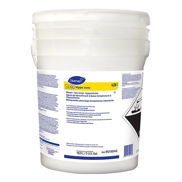 Diversey Clax Hypo conc 42B1 Bleach, 640 oz. (95750345) | Staples