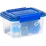 Iris WeatherPro 6.5 qt. Latch Lid Storage Bin, Clear/Blue (500198)~#|#~9B566965-7EC0-4307-8EF7000F4E005DA5_sc7
