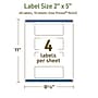 Avery Dissolvable Rectangle Multipurpose Labels, 2" x 5", Off-white, 40/Pack (94241)~#|#~9B579B72-0321-442C-82A5F8A81E9974BA_sc7