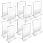 Azar Sign Holder, 4" x 6", Vertical, Table Top, Clear, Acrylic, 10/Pack (142726)~#|#~9B5D1571-8A88-4C6B-9ABF6B86C182899F_sc7