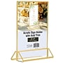 Excello Global Products Generic Holder, 5" x 7", Vertical, Desktop/Countertop, Gold Acrylic (SGNH-GT-5X7)~#|#~9B5F9C8A-2D5B-4139-B58368B815832ABA_sc7
