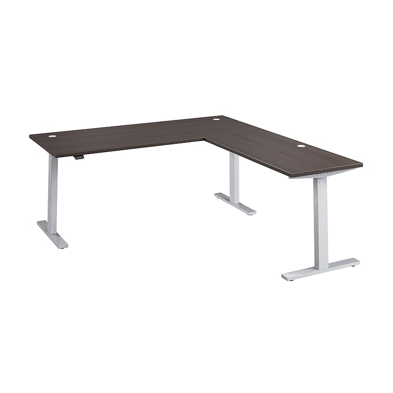 Bush Business Furniture Move 60 Series 72"W L Shaped Adjustable Standing Desk, Storm Gray (M6SL7278SGSK) image 1