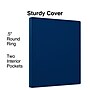 Staples 1/2" 3-Ring Non-View Binder, Navy (ST26648-CC)~#|#~9B697AF1-7E49-42E5-8139AE4B4588E27E_sc7