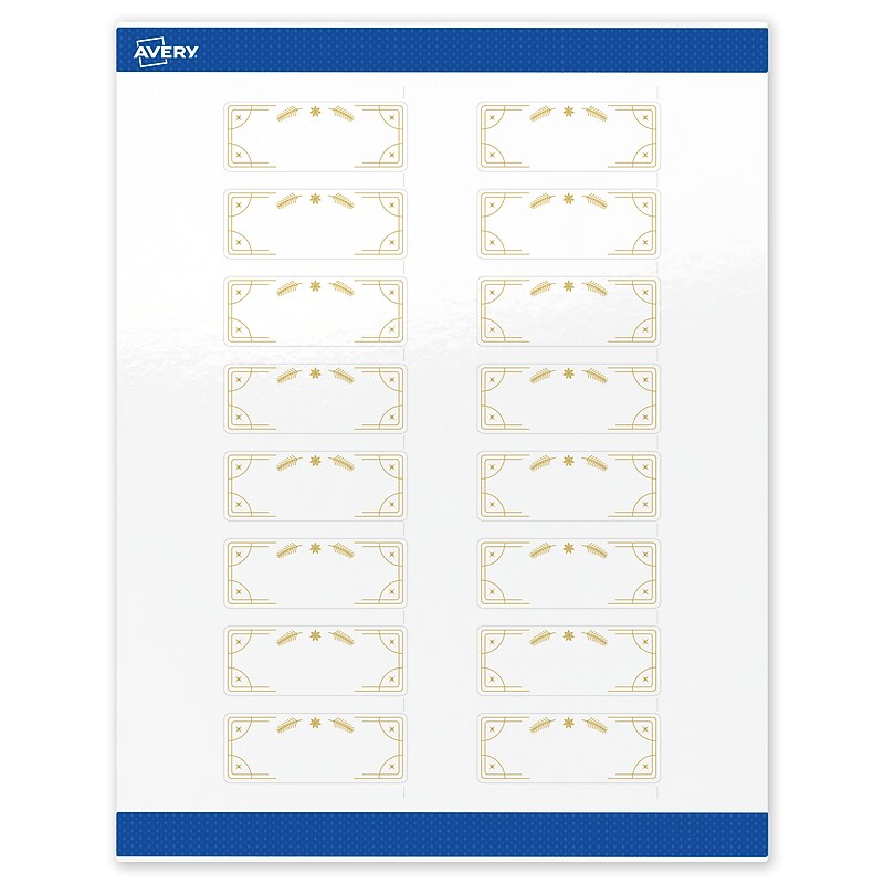 Avery Rectangle Multipurpose Labels, 1" x 2-5/8", White, 160/Pack (19479370642) image 1