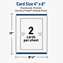 Avery Rectangle Matte Blank Card, White, 20/Pack (19479399727)~#|#~9B76C38F-75A2-4AB0-B043C2CFDA61371F_sc7
