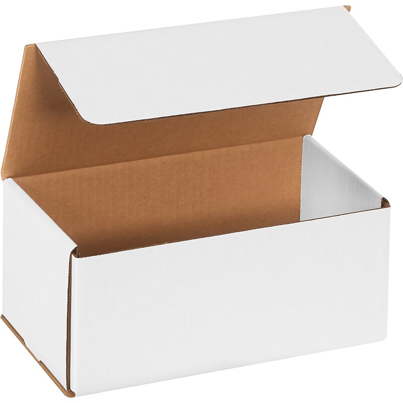 9" x 5" x 4" Corrugated Mailers, White, 50/Bundle (M954) image 1