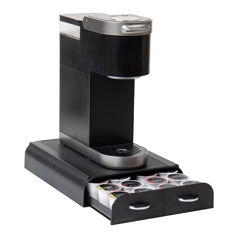 Mind Reader 2-Drawer Single Serve Coffee Pod Drawer Keurig Mini Compatible, 24 Pod Capacity, Black (TRY2DR-BLK) image 1