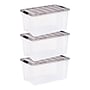 Iris 72 Quart Storage Bin with Latching Lid, Plastic, Clear, 3/Pack (500150)~#|#~9B85B27E-F845-45EB-BD13576C90038B37_sc7