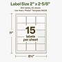Avery Hemp Rectangle Laser/Inkjet Multipurpose Labels, 2" x 2-5/8", Off-White (600/Box)~#|#~9B890961-44BC-4C6F-93AEFB9051B9218E_sc7