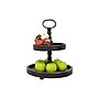 Storied Home Distressed Blackwashed Wood 2-Tier Tray with Metal Handle (EC0112)~#|#~9B8DEC05-17DF-4154-BC5902CA0780CB6A_sc7