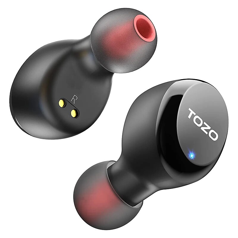 TOZO T6S Wireless Earbuds, Bluetooth, Black (TOZOT6SBLK) image 1