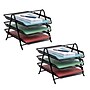 Mind Reader Metal 3-Tier Stackable Paper Desk Tray Organizer, Black, 2/Pack (3TPAP2PK-BLK)~#|#~9B969813-2F62-4809-9FB7E182ACC77B0B_sc7