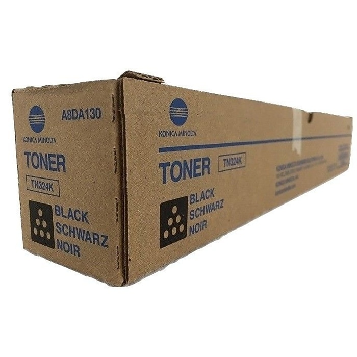 TN324K ブラック, TN324Y イエロー, TN324C シアン セット Genuine Konica Minolta TN324K Black Toner Cartridge (A8DA130