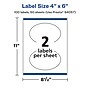 Avery Laser/Inkjet Oval  Waterproof Multipurpose Labels, 6"  Dia, White, 100/Box (94057)~#|#~9B9D8A8D-C31A-49F7-AD526DE883D7A46C_sc7
