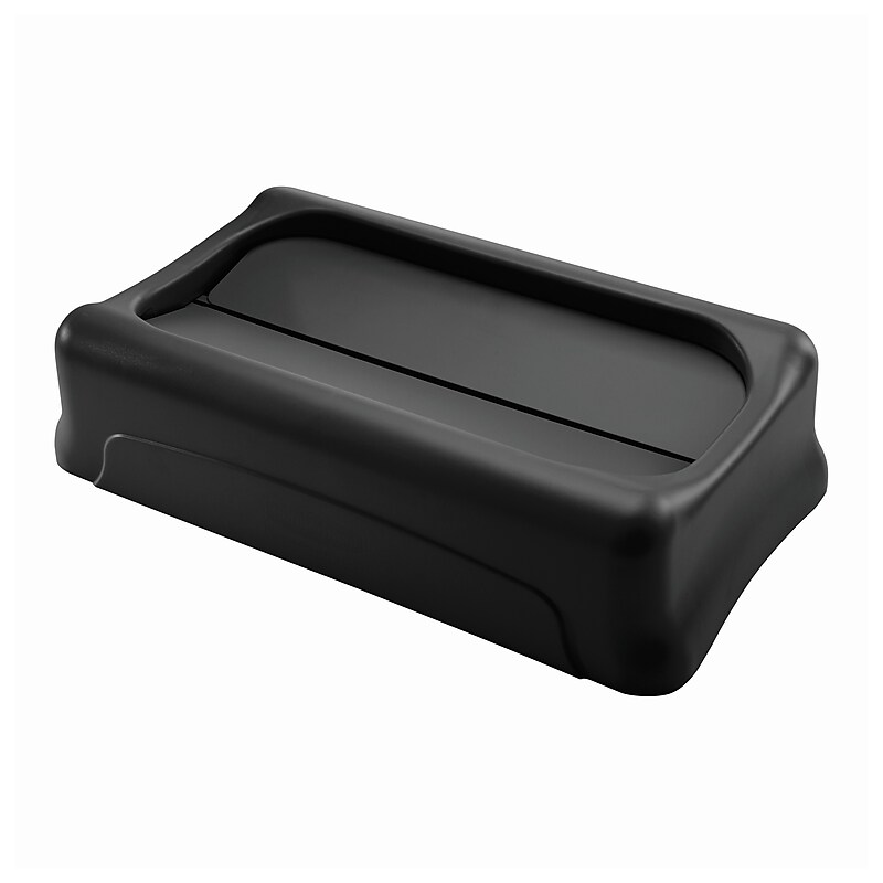 Rubbermaid Slim Jim Indoor Lid, Black Plastic, 23 Gal. (FG267360BLA) image 1
