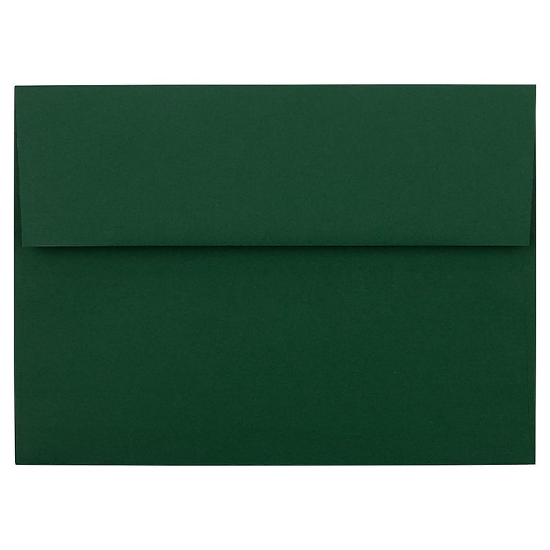 JAM Paper A7 Invitation Envelopes, 5.25" x 7.25", Dark Green, 25/Pack (263917095) image 1
