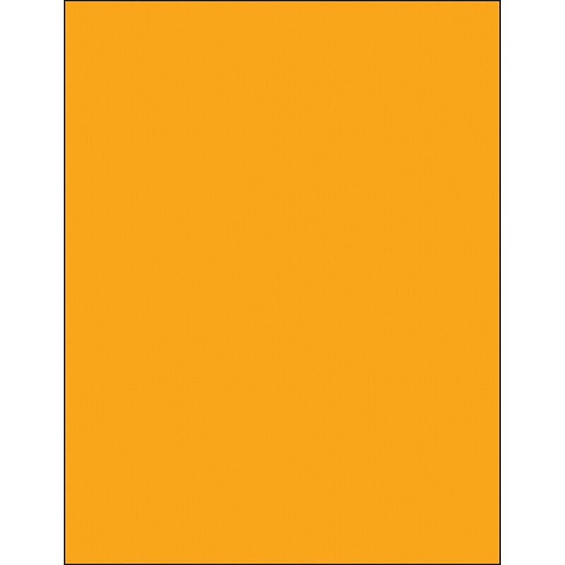 Tape Logic Laser Address Labels, 8 1/2" x 11", Fluorescent Orange, 100/Carton (LL185OR) image 1