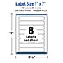 Avery Waterproof Rectangle Laser Multipurpose Labels, 1" x 7", White, 200/Pack (19479399257)~#|#~9BA804EA-1EAF-4A7F-8F9468A9A302EA0D_sc7