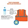 GloWear 8205HL-ECO High Visibility Sleeveless Vest, ANSI Type R Class 2, Orange, L/XL, (21995)~#|#~9BA8A094-6BED-4176-86268B8E6A9A84ED_sc7