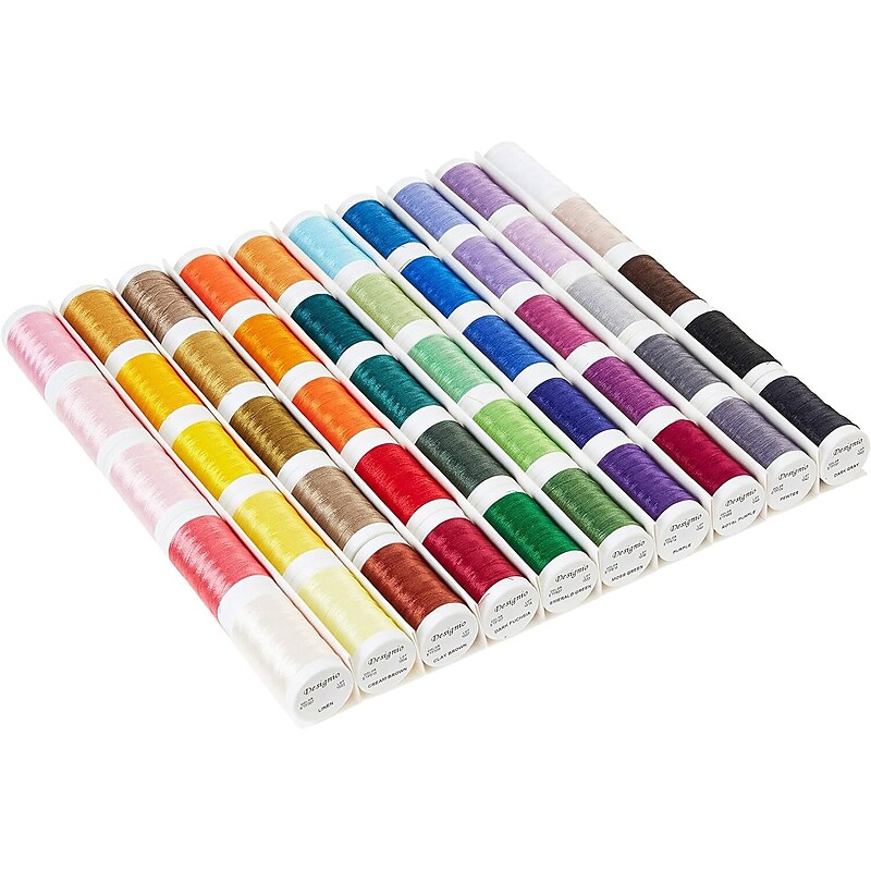 Brother Designio Embroidery Machine Thread Set, 50/Pack (SA650) image 1