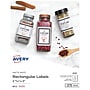 Avery Laser/Inkjet Media Labels, 2" x 2-11/16", White, 15/Sheet, 25 Sheets/Pack (6490)~#|#~9BACD750-CA6D-4E97-ADCCBEFEF163AB08_sc7