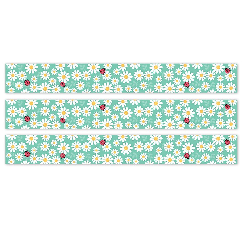 Creative Teaching Press Core Decor EZ Border, 3" x 2', Daisy Bug, 24/Pack, 3 Packs/Bundle (CTP11047-3) image 1